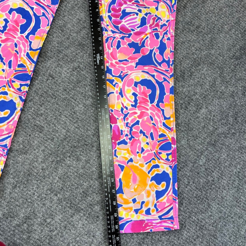 Lilly Pulitzer Lobster Print Skinny Pants Size 2 colorful incognito preppy boho - Picture 13 of 16